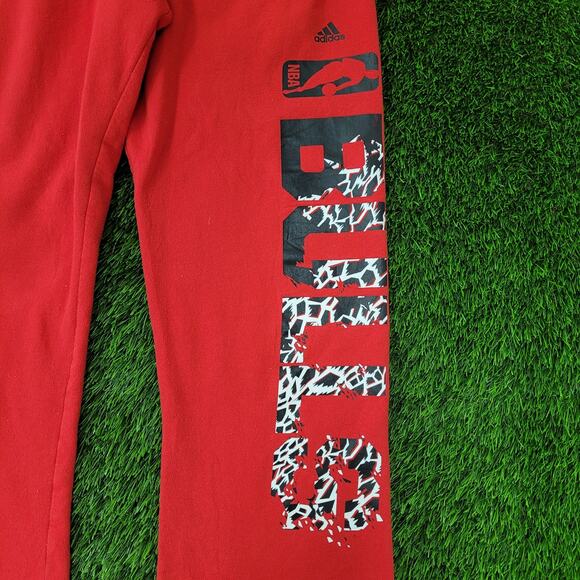 ADIDAS Chicago-Bulls Womens M/L Sweatpants Red - Picture 8 of 16